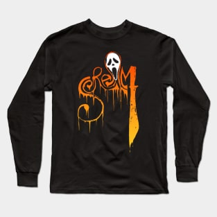 scream VI  (Scream 6) scary horror movie graphic design by ironpalette Long Sleeve T-Shirt